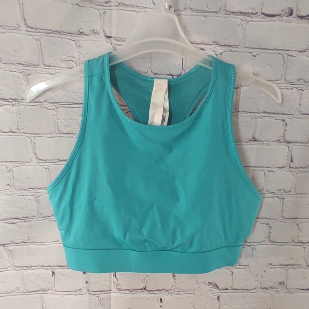 Fabletics Trinity High Impact Rear Pockets Sports Bra 2X Teal